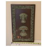 Vintage Mayan-Inspired Wall Plaque