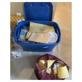 Plastic Tote of Fabric