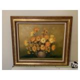 Framed Floral Wall Art Painting Hilda Clegg