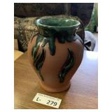 Mexican Redware Pottery Vase