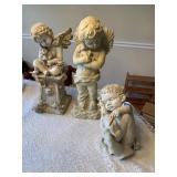 (3) Angel Baby Statue Decor