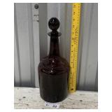 Vintage Amethyst Colored Glass Decanter