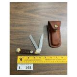 Remington 2 Blade Pocket Knife & Sheath R12