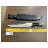 Schrade Custom Horse Bowie  Knife & Sheath