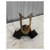 Cast Iron Japanese Samurai Helmet Decor