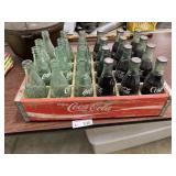 Vintage Coca-Cola Wood Crate & Glass Bottles