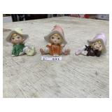 Vintage Homco Ceramic Pixie Figurines