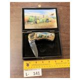 Tractor Collector Knife in Tin - John Deere?
