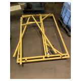 Yellow Rolling Metal Frame w/ Sides cut off