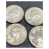 (4) Silver Washington Quarters