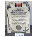 1923 Silver Peace Dollar Commemative Stamp Set