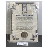 1922 Silver Peace Dollar Commemative Stamp Set