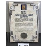 1923 Silver Peace Dollar Commemative Stamp Set