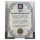 1924 Silver Peace Dollar Commemative Stamp Set