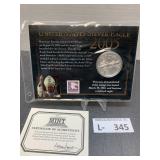 2005 Americal Silver Eagle w/Commemative Stamp