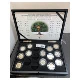 (13) Kennedy Half Dollar Set in Case
