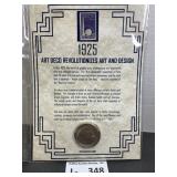 1925 Silver Peace Dollar Commemative Stamp Set