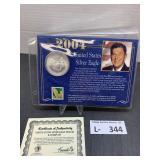 2004 Americal Silver Eagle w/Commemative Stamp