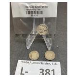 (3) Silver Coins - Barber & Mercury Dime & Canadin