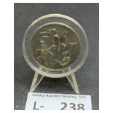 1970 Silver Round Franklin Mint Chickadees #2