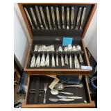 Gorham Sterling Silverware Set in Wood Case