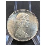 1966 Canadian Silver Dollar (stock pic)