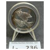 1970 Silver Round Franklin Mint Great Horned Owls