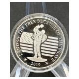 2019 NRA 1 Troy Ounce .999 Fine Silver stock pic