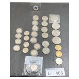 MIsc US Coins & 1963B Series $1 Bill