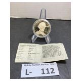 2000 $20 Liberia Abraham Lincoln Silver Coin