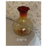 Vintage Tiara Indiana Glass Amberina Vase