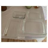 (4) Clear Glass baking Dishes
