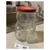 1988 Kraft Teddy Bear Glass Jar