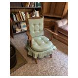 Vintage Maple Wood Skirted Rocking Chair