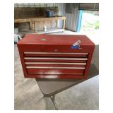 Red Metal 4 Drawer Tool Box