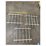 (3) Wrought Iron Window Security Bars