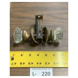 Vintage Glass Door Knob Set