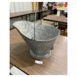 Galvanized Coal Scuttle - Ash Bucket