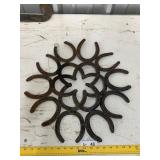 Metal Horse Shoe Decor