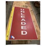 Plastic Unleaded Sign