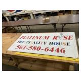 Metal Advertisement Sign "Platinum Rose"