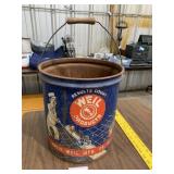 Antique Metal Advertisement Bucket "Weil Products"