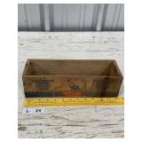 Antique Wood Advertisement Valio Cheese Box
