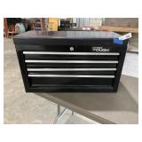 Hyper Tough 4 Drawer Black Metal Tool Box