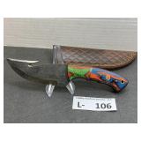 Handmade Knife & Sheath Gut Hook