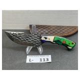 Handmade Knife & Sheath Gut Hook