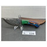 Handmade Knife & Sheath Gut Hook