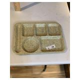 Vintage MCM Melamine Divided Cafeteria Lunch Tray