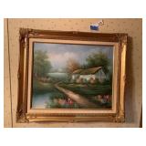 Oil on Canvas Wall Art   approx 26 x 22