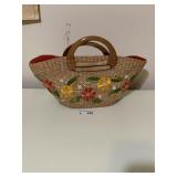 Vintage Woven Straw Handbag